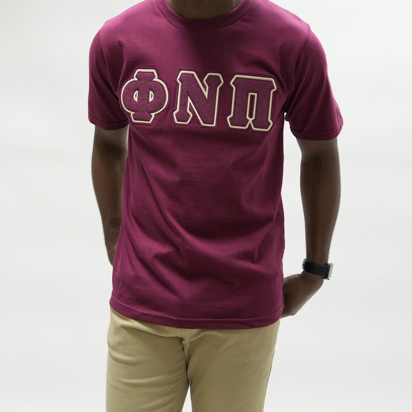 Show off your love for Kappa Alpha Psi with this stylish t-shirt. Made of high-quality cotton material, this white colored shirt features a solid pattern and short sleeves with a crew neckline. The regular fit shirt is perfect for any occasion and can be worn by any member of Kappa Alpha Psi.