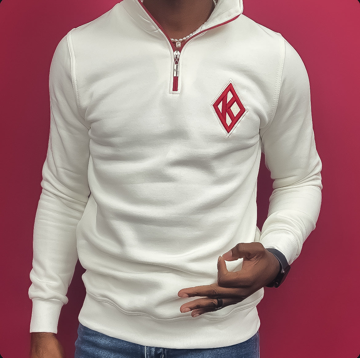 Half Zipper Floating K Sweatshirt