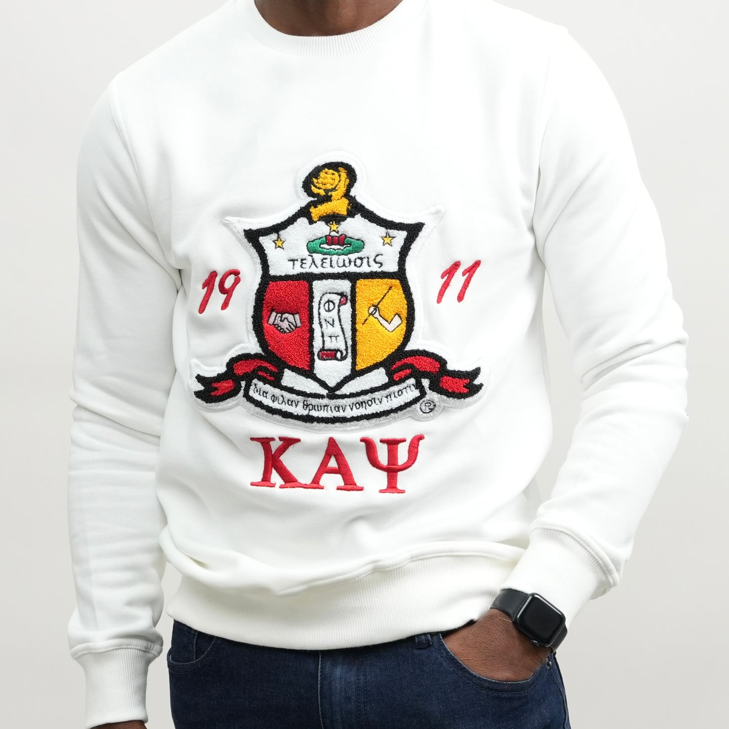 Kappa Alpha Psi Off White Shield Sweatshirt