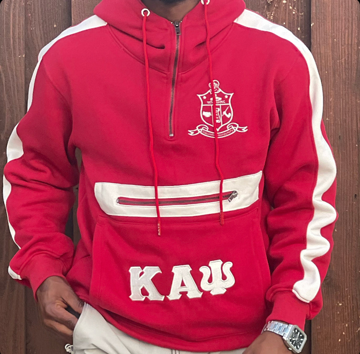 Shield ΚΑΨ Embroidery Crimson Hoodie
