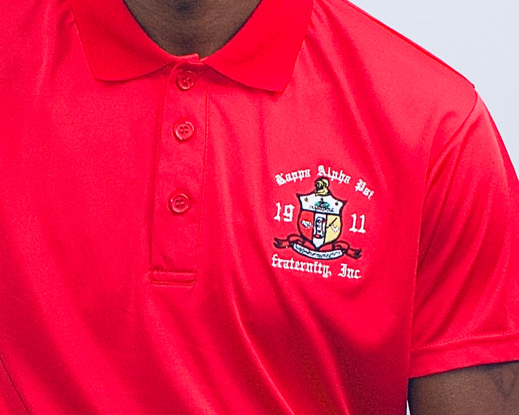 Kappa Alpha Psi White Polo Shirt Dri-Fit