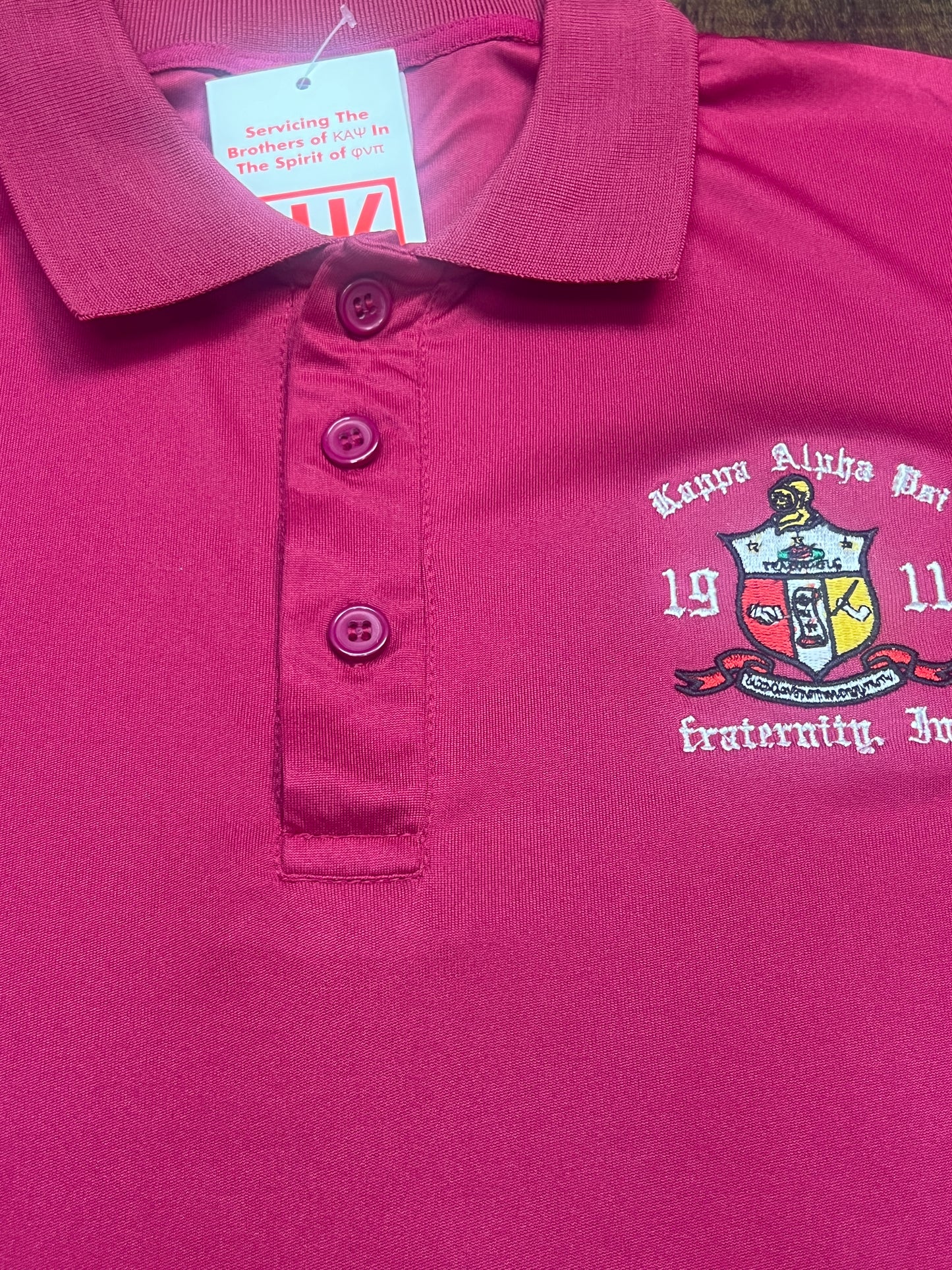 Kappa Alpha Psi Red Polo Shirt Dri-fit