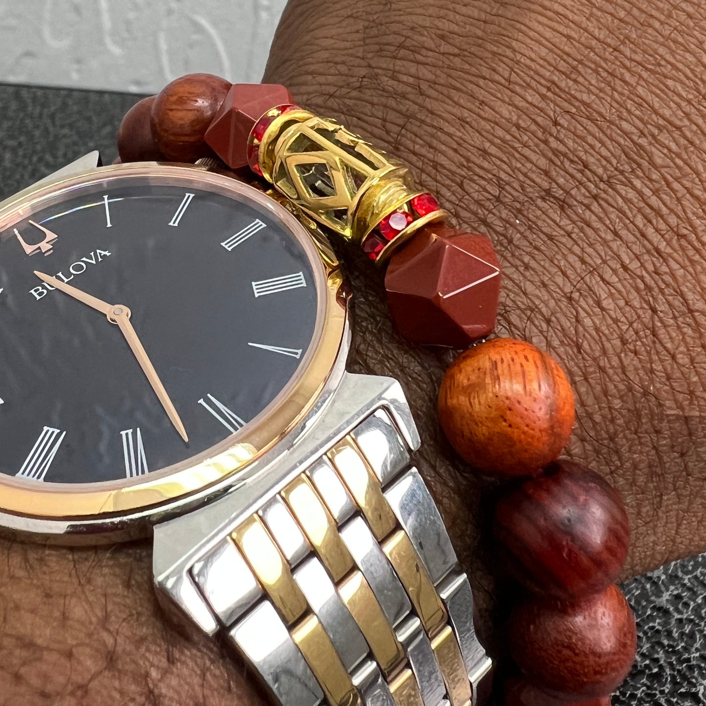 Kappa Alpha Psi Wooden Beaded Bracelet