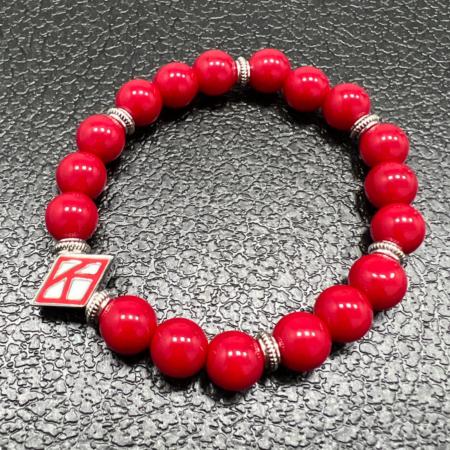Kappa Alpha Psi Beaded Diamond K Bracelet