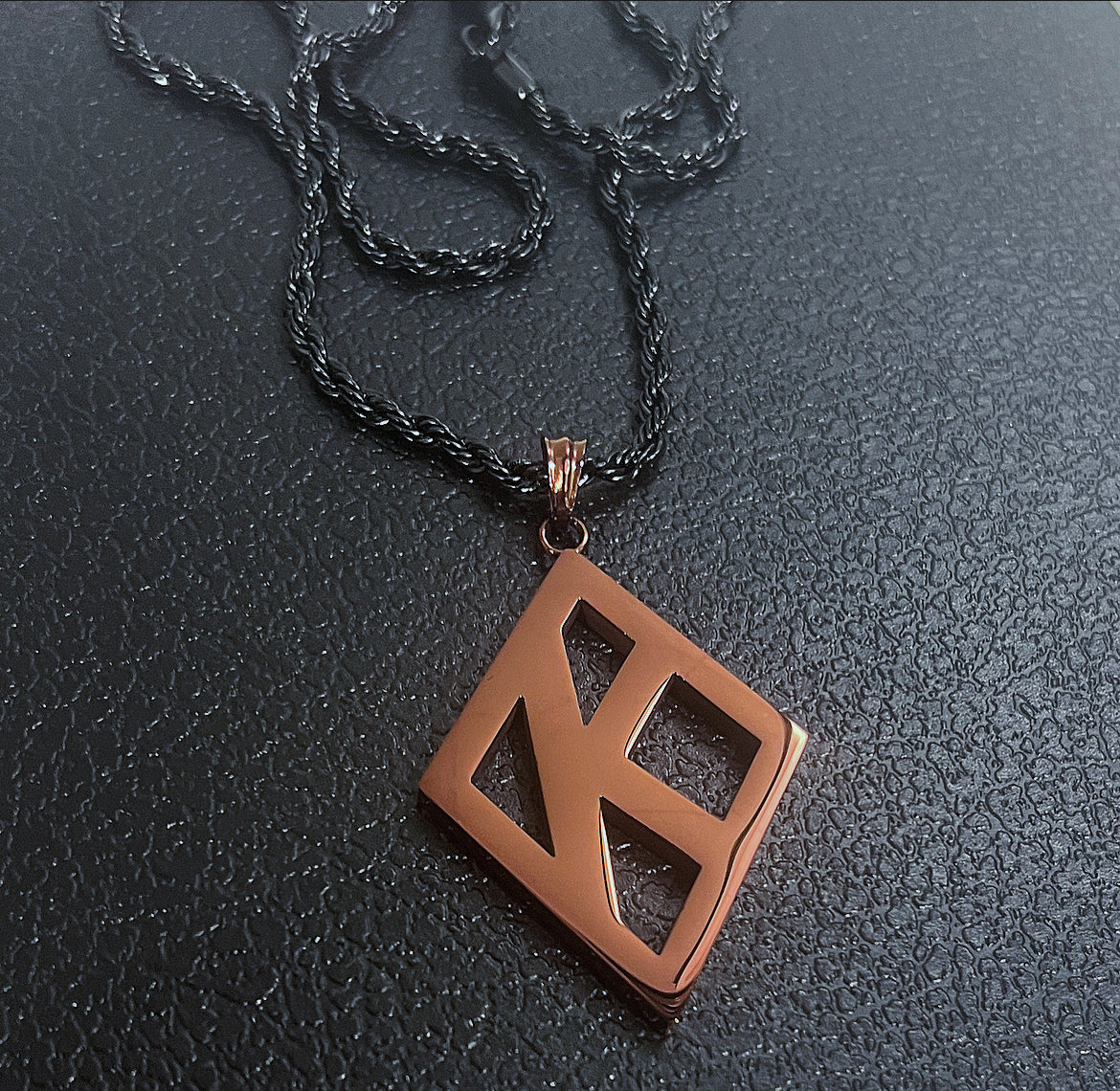 ΚΑΨ Black & Crimson Gold Rope Necklace