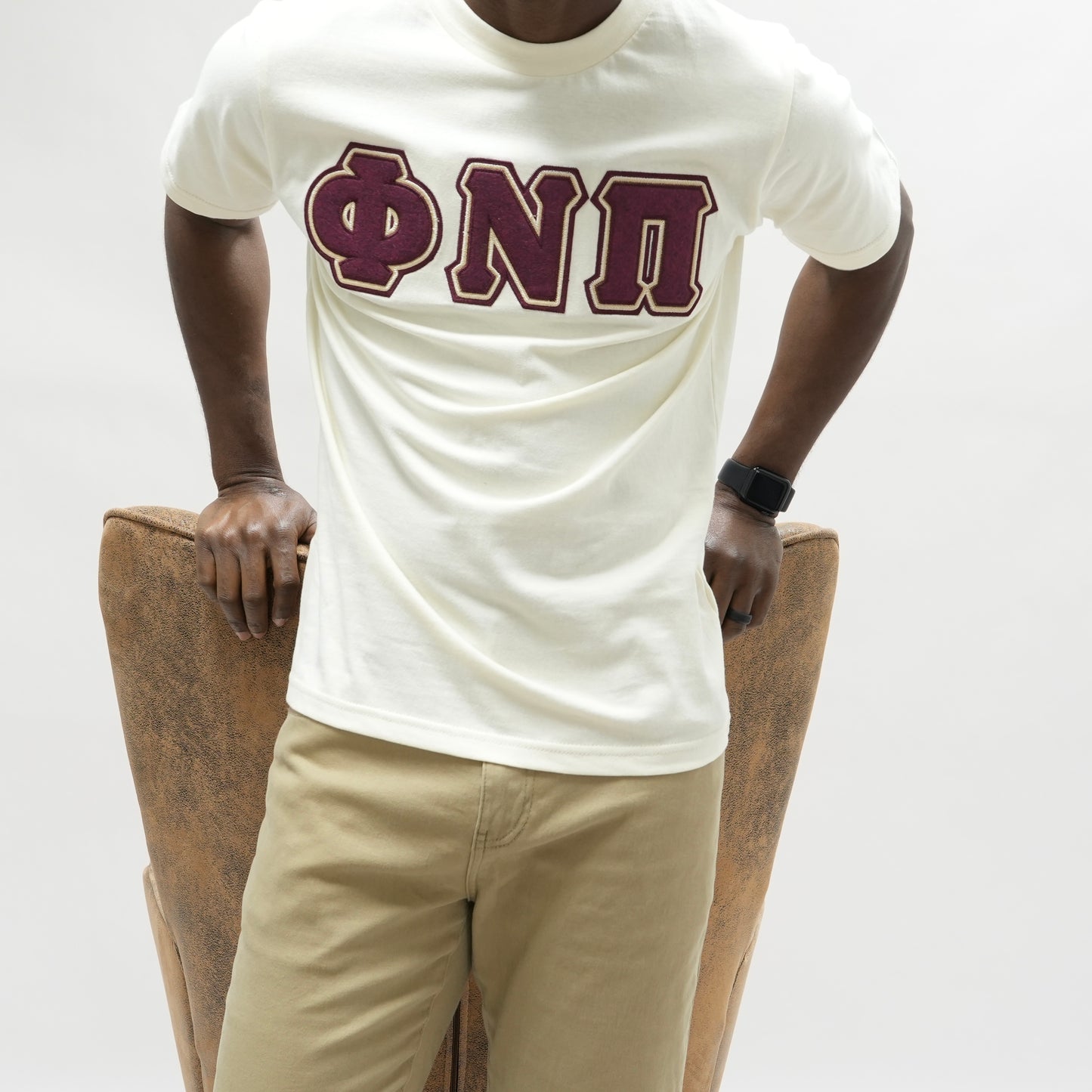 This Kappa Alpha Psi “Phi Nu Pi” cream T-shirt is a must-have for any fraternity member. Show off your organization’s pride with this stylish and comfortable shirt. The shirt is made of high-quality material and is perfect for any casual occasion. The design is eye-catching and unique, making it stand out from the rest. Whether you’re at a party or just hanging out with Nupes, this T-shirt is sure to make a statement. Add it to your collection today and wear your pride on your sleeves.
