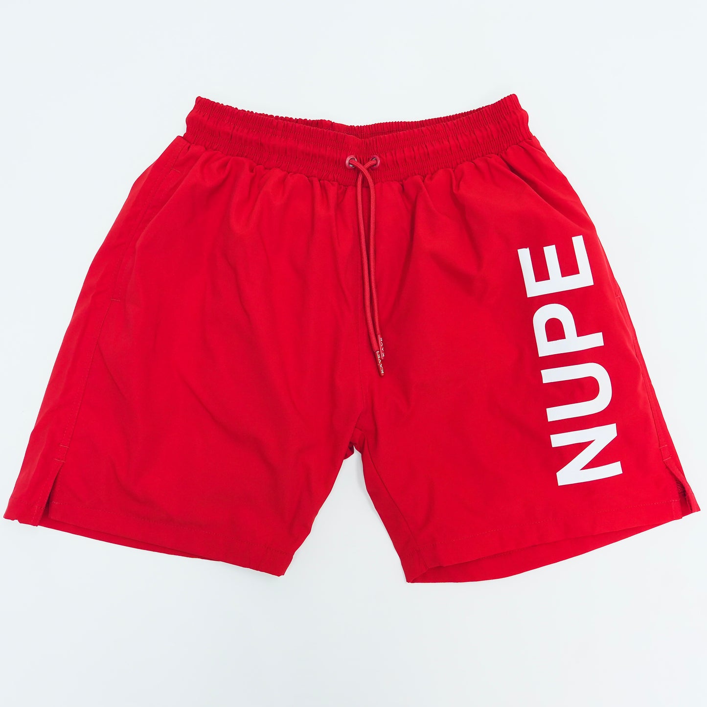 “NUPE” Red Shorts