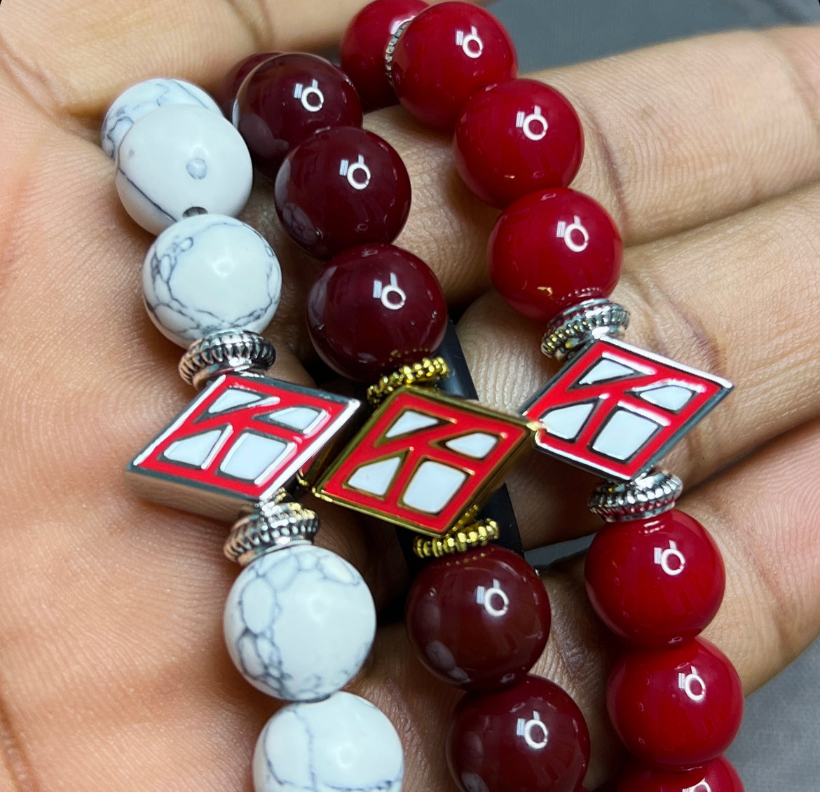 Kappa Alpha Psi Beaded Diamond K Bracelet
