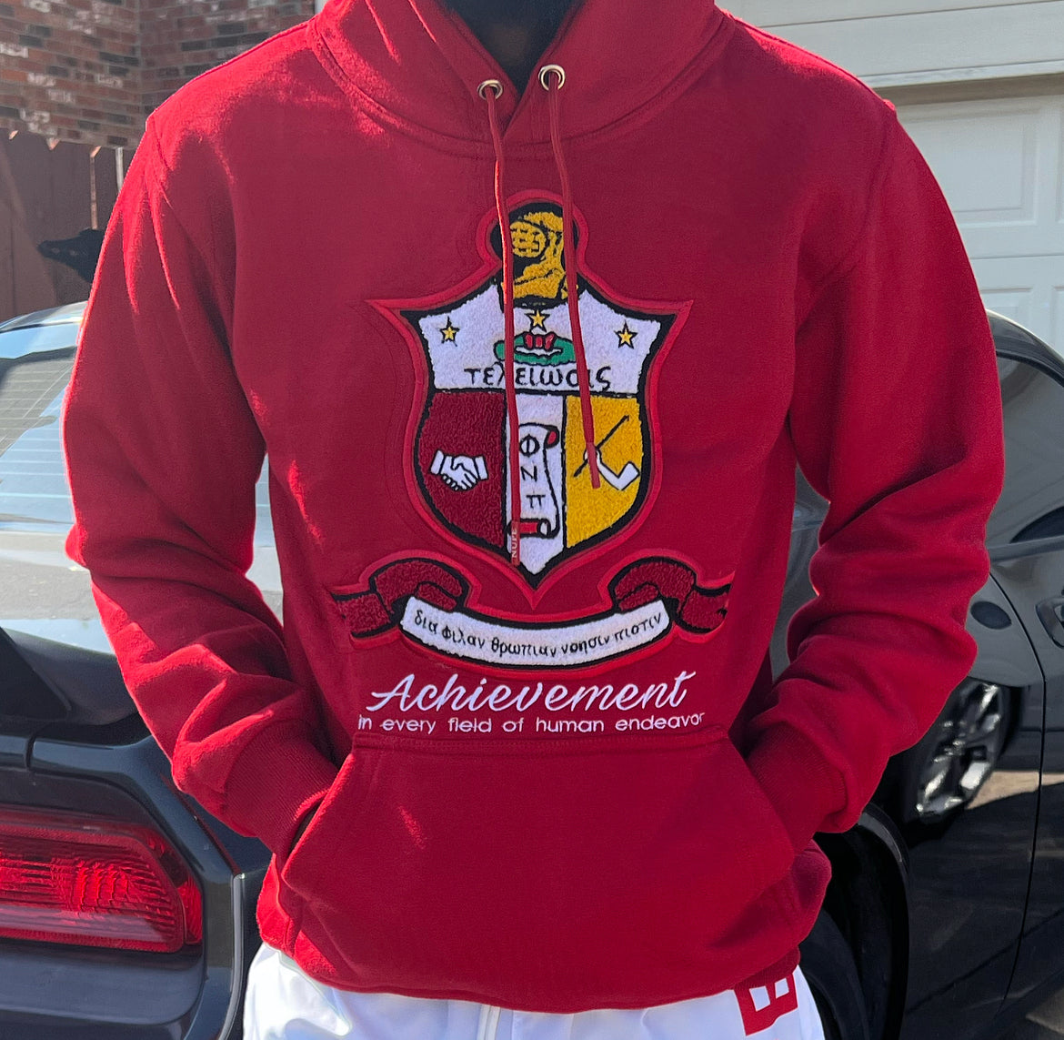 Kappa Alpha Psi Shield Hoodie Red
