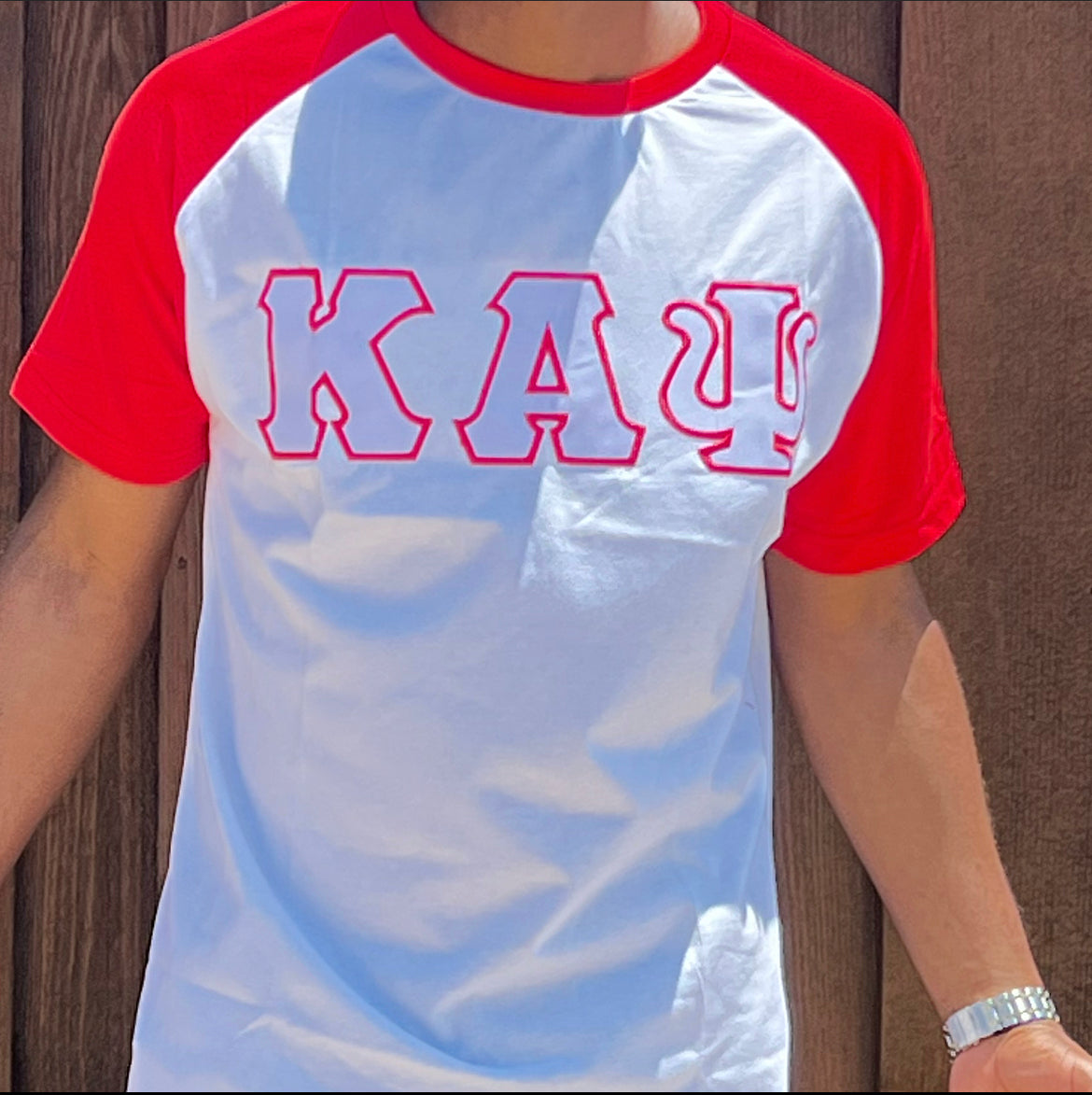 Nupe Kave Exclusive Kappa Alpha Psi Double Stitched Appliqué Embroidery Lettered T-shirt . This is the perfect short-sleeved shirt to wear while showing off your Kappa Alpha Psi fraternity lettering. A comfortable 100% cotton tee with a twill Greek letters embroidery across the chest give you the perfect fit. This shirt is also a perfect gift for your favorite Kappa Man.