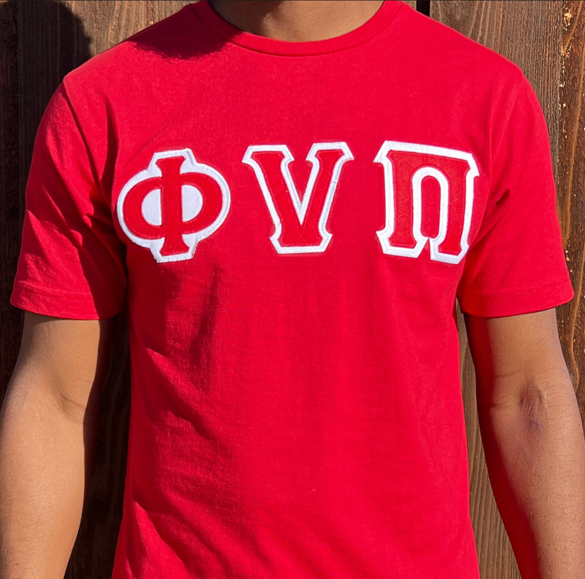 Exclusive Kappa Alpha Psi Double Stitched Appliqué Embroidery Lettered T-shirt . This is the perfect short-sleeved shirt to wear while showing off your Kappa Alpha Psi fraternity lettering. A comfortable 100% cotton tee with a twill Greek letters embroidery across the chest give you the perfect fit. This shirt is also a perfect gift for your favorite Kappa Man.