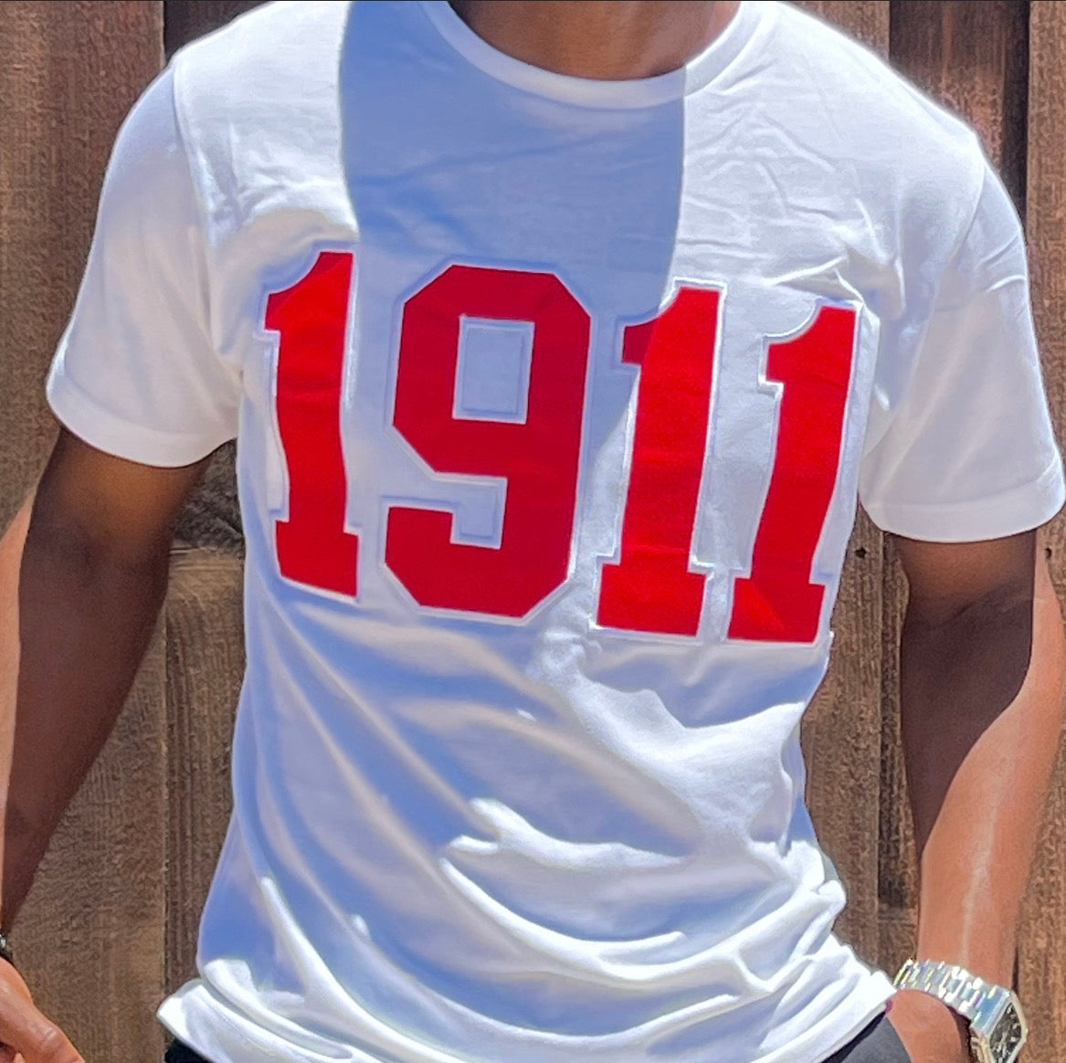 Alpha Red Psi Nupekave Embroidery Kappa – White/ T 1911 - Shirt