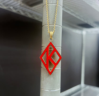 ΚΑΨ Floating K Red Cuban Necklace