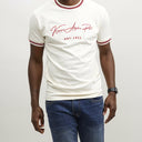 This Kappa Alpha Psi Premium NUPE Cream T-Shirt is a must-have for any member of the organization. Made of high-quality cotton material, this regular-fit T-shirt features a crew neck and short sleeves, making it perfect for everyday wear. The shirt comes in a cream color with a solid pattern, and the Kappa Alpha Psi brand is prominently displayed on the front.
