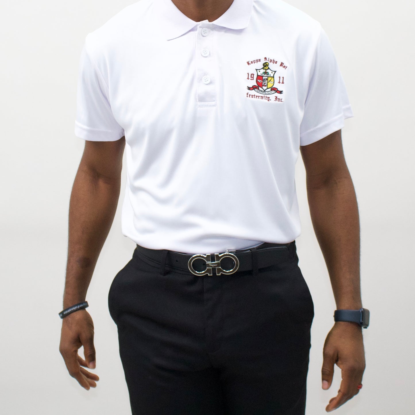 Kappa Alpha Psi White Polo Shirt Dri-Fit