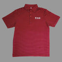 Kappa Alpha Psi Refined Crimson Stripe Short Sleeve Polo