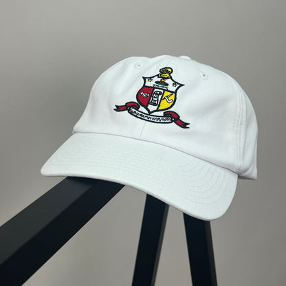 Kappa Alpha Psi Shield Dads Hat- White