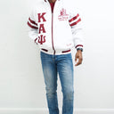 Kappa Alpha Psi White and Maroon Embroidered Jacket