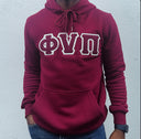 Phi Nu Pi  Dark Crimson Hoodie