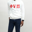 Phi Nu Pi Off White and Red Hoodie