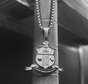 Kappa Alpha Psi Coat Of Arms Necklace - Silver