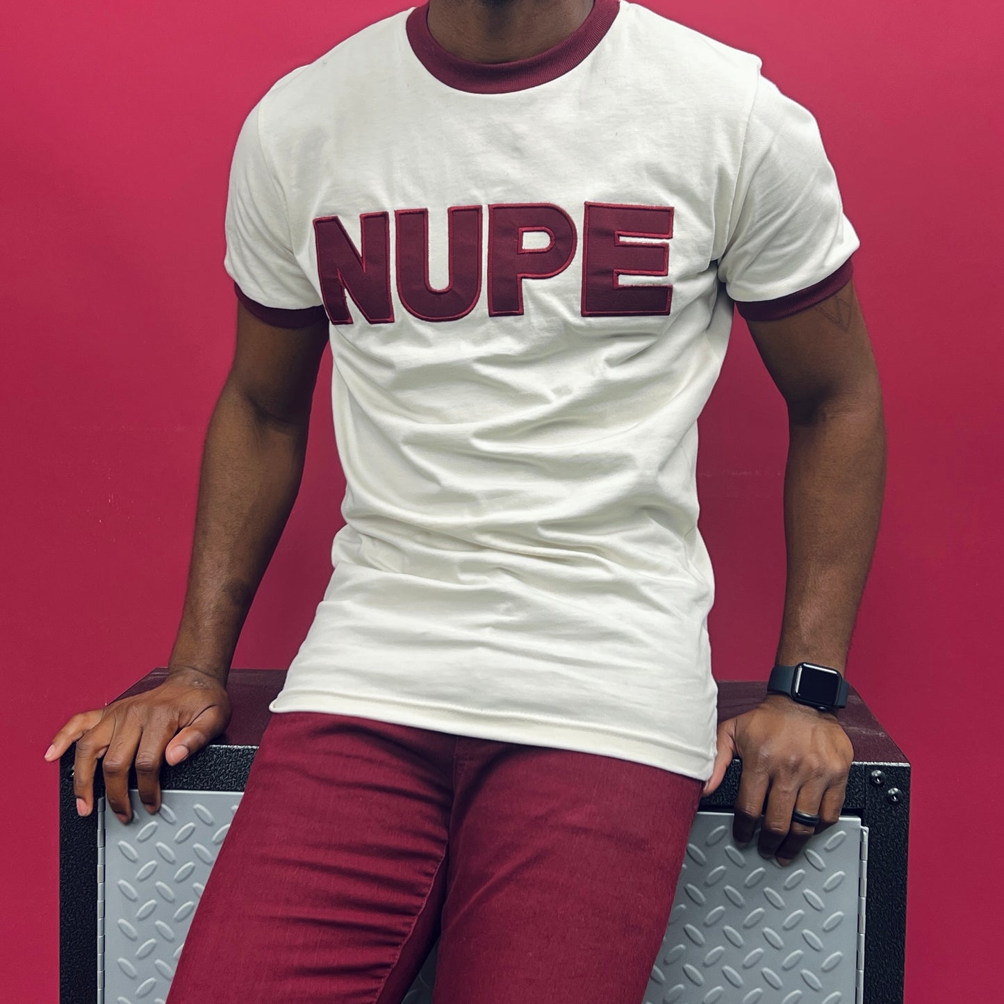 Show your support for the Kappa Alpha Psi fraternity with this "NUPE" cream t-shirt. Made with high-quality fabric, this shirt is perfect for any member of the fraternity community. The design features the iconic Kappa Alpha Psi logo and the phrase "NUPE" in bold letters, making it a great addition to your collection of historical memorabilia.