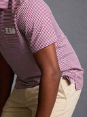 Kappa Alpha Psi Classic Fit Performance Crimson Striped Polo Shirt