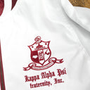 Kappa Alpha Psi White and Maroon Embroidered Jacket