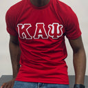 The shirt is made of high-quality material that is both comfortable and durable. It is suitable for all sizes, making it a versatile item that can be worn by anyone. The shirt is a great addition to any collection of historical memorabilia, and is a perfect way to show your support for this prestigious organization.&nbsp;A comfortable 100% cotton tee with a twill Greek letters embroidery across the chest give you the perfect fit. This shirt is also a perfect gift for your favorite Kappa Man.