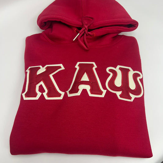 ΚΑΨ Embroidery Light Crimson Hoodie