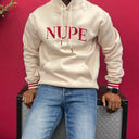 NUPE Embroidery Cream Hoodie