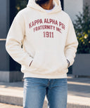 Kappa Alpha Psi Fraternity Inc. 1911 Vintage Faded Hoodie – Cream & Crimson