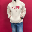NUPE Embroidery Cream Hoodie