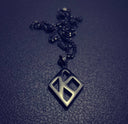 ΚΑΨ Floating K Black Rope Necklace