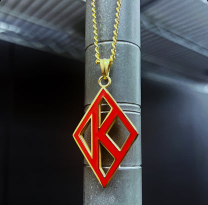 ΚΑΨ Floating K Red Cuban Necklace