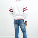 Kappa Alpha Psi White and Maroon Embroidered Jacket