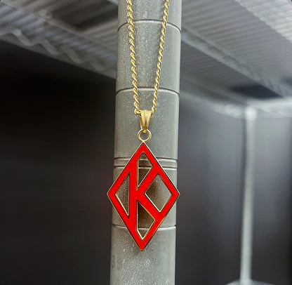 ΚΑΨ Floating K Red Cuban Necklace