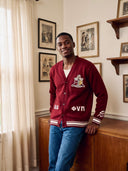 Kappa Alpha Psi Modern Classic Crimson Cardigan - NUPE KAVE