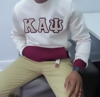 ΚΑΨ Cream Embroidery Sweater