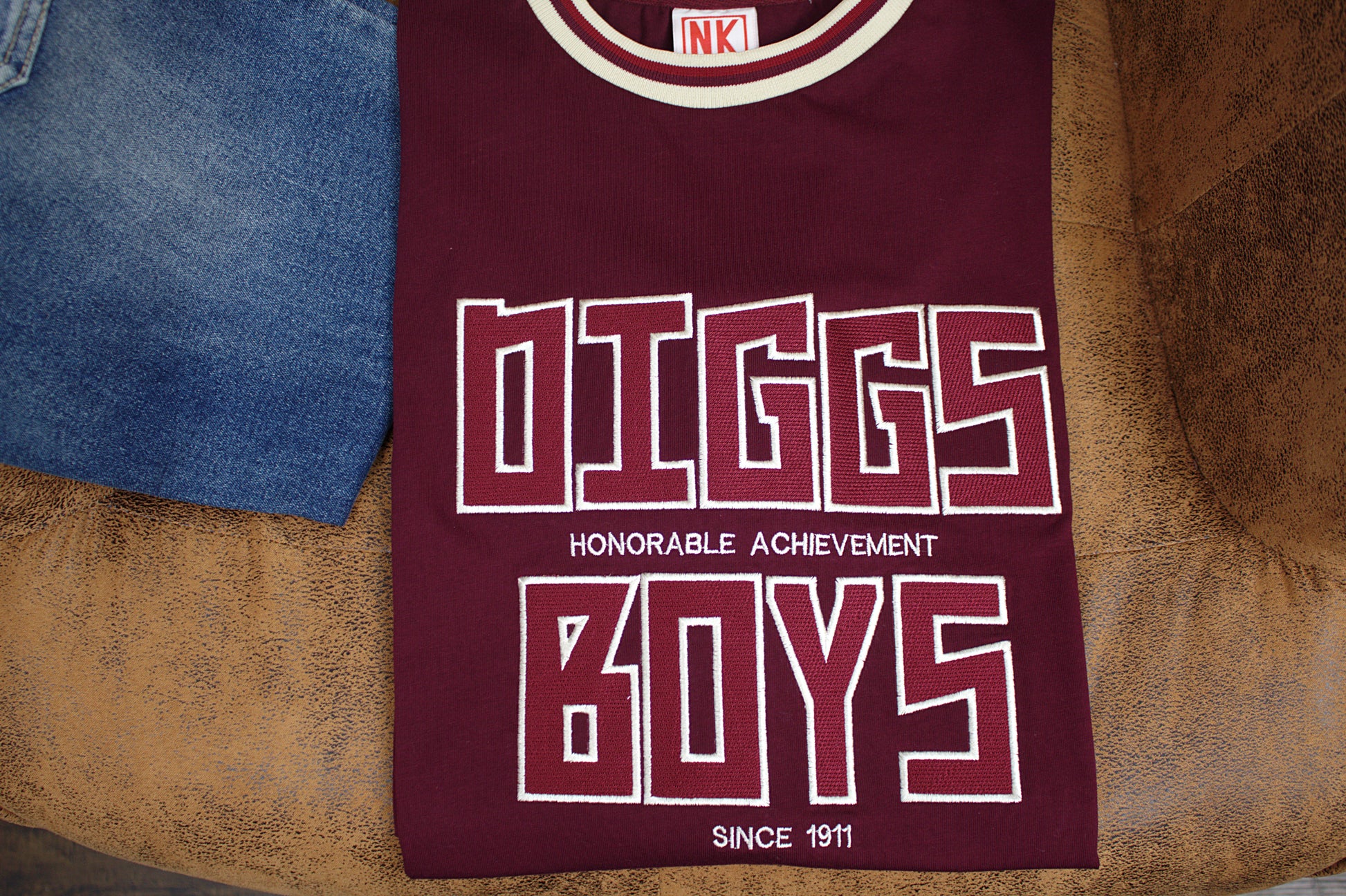 Show your support for the Kappa Alpha Psi fraternity with this "Diggs Boys" crimson t-shirt. Made with high-quality fabric, this shirt is perfect for any member of the fraternity community. The design features the iconic Kappa Alpha Psi logo and the phrase "Diggs Boys" in bold letters, making it a great addition to your collection of historical memorabilia.

