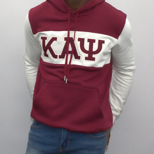 Show off your Kappa Alpha Psi pride with this stylish Crimson and Cream Block Hoodie. Made from high-quality materials, this hoodie features the signature colors of the fraternity and is perfect for keeping you warm and comfortable on those chilly days. The front of the hoodie features a bold block design, showcasing your affiliation with the fraternity.