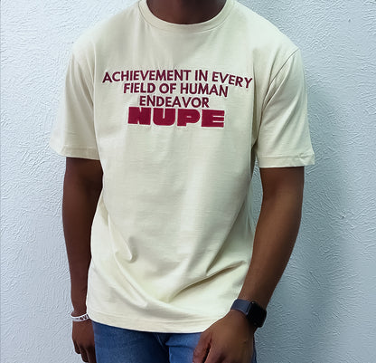 Show your Kappa Alpha Psi pride with this stylish "Nupe" T-shirt in a cream color. Perfect for fraternal events, this shirt features the iconic Greek letters and is made for members of the Fraternity &  organization. Wear it to show your dedication to the Kappa Alpha Psi brotherhood and join the legacy of this historical fraternal organization.
