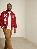 Kappa Alpha Psi Jacket in Crimson Red Wool for Stylish Fraternity Wear