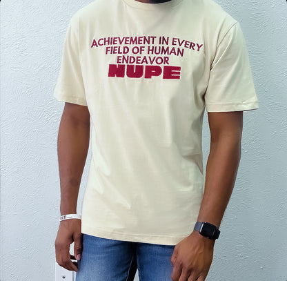 Show your Kappa Alpha Psi pride with this stylish "Nupe" T-shirt in a cream color. Perfect for fraternal events, this shirt features the iconic Greek letters and is made for members of the Fraternity &  organization. Wear it to show your dedication to the Kappa Alpha Psi brotherhood and join the legacy of this historical fraternal organization.
