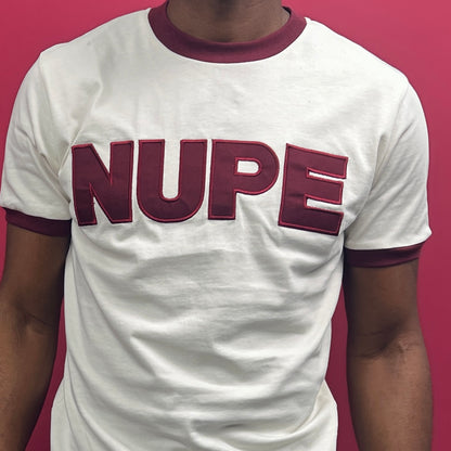 Show your support for the Kappa Alpha Psi fraternity with this "NUPE" cream t-shirt. Made with high-quality fabric, this shirt is perfect for any member of the fraternity community. The design features the iconic Kappa Alpha Psi logo and the phrase "NUPE" in bold letters, making it a great addition to your collection of historical memorabilia.