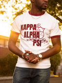 Kappa Alpha Psi T Shirt Cream - Coat of Arms Design Short Sleeve