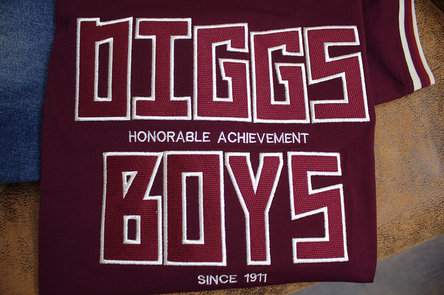 Show your support for the Kappa Alpha Psi fraternity with this "Diggs Boys" crimson t-shirt. Made with high-quality fabric, this shirt is perfect for any member of the fraternity community. The design features the iconic Kappa Alpha Psi logo and the phrase "Diggs Boys" in bold letters, making it a great addition to your collection of historical memorabilia.

