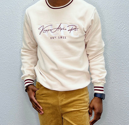 Kappa Alpha Psi Cream Embroidery Sweatshirt