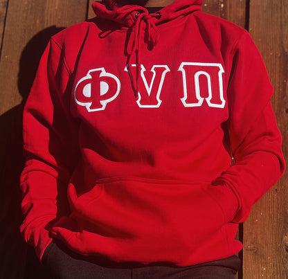 Kappa Alpha Psi Embroidery Hoodie - Red / Wht