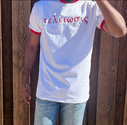Kappa Alpha Psi TA Embroidery T Shirt - Wht / Red